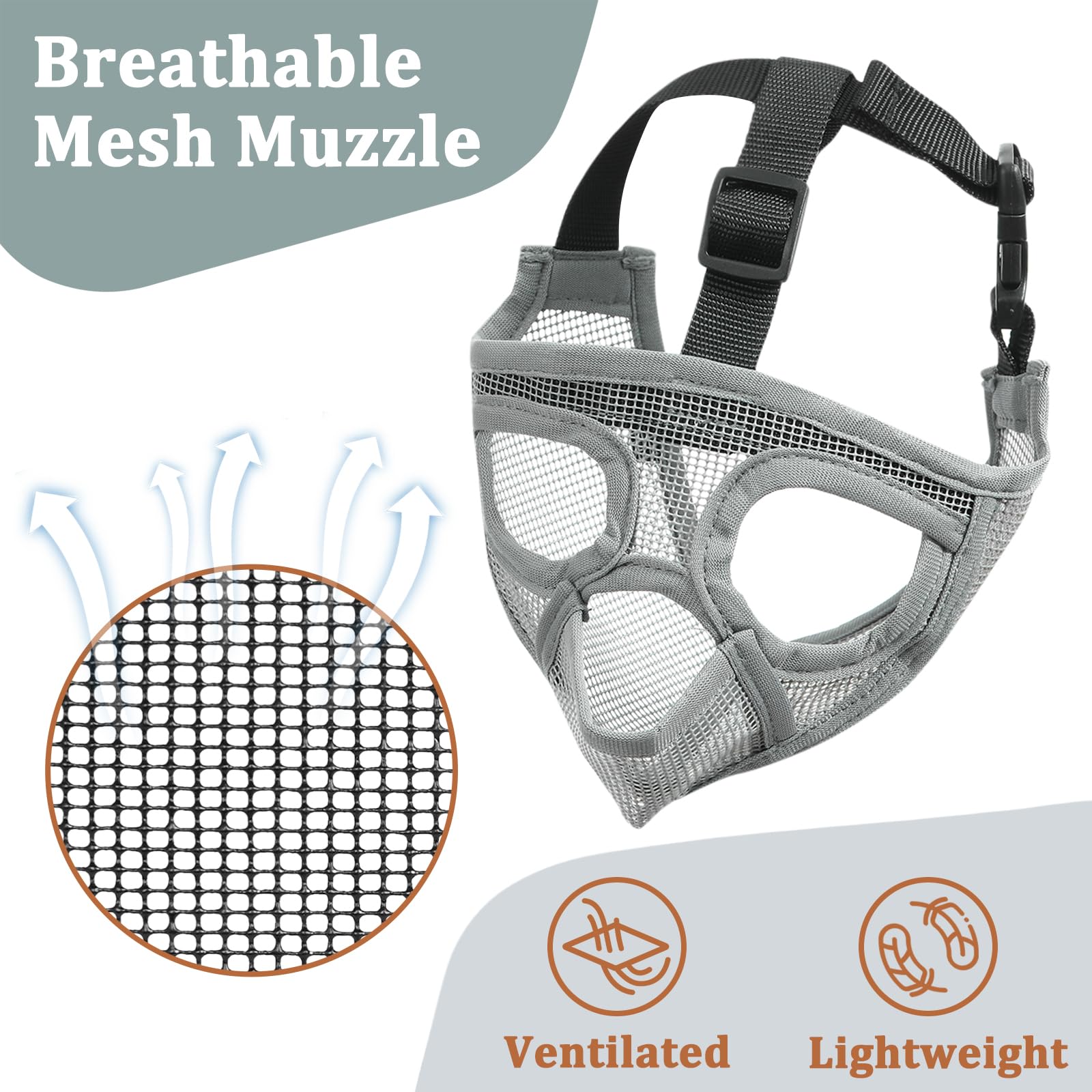 Mayerzon adjustable head strap muzzle ensures proper fit and comfort