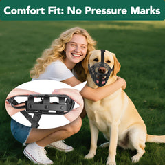 Mayerzon quick-release buckle closeup illustrates easy on-off for busy owners