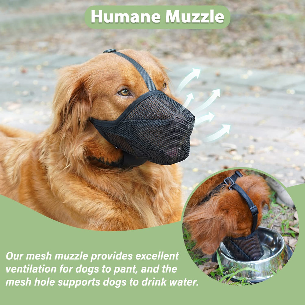 Mayerzon dog muzzle training use, soft mesh reduces rubbing