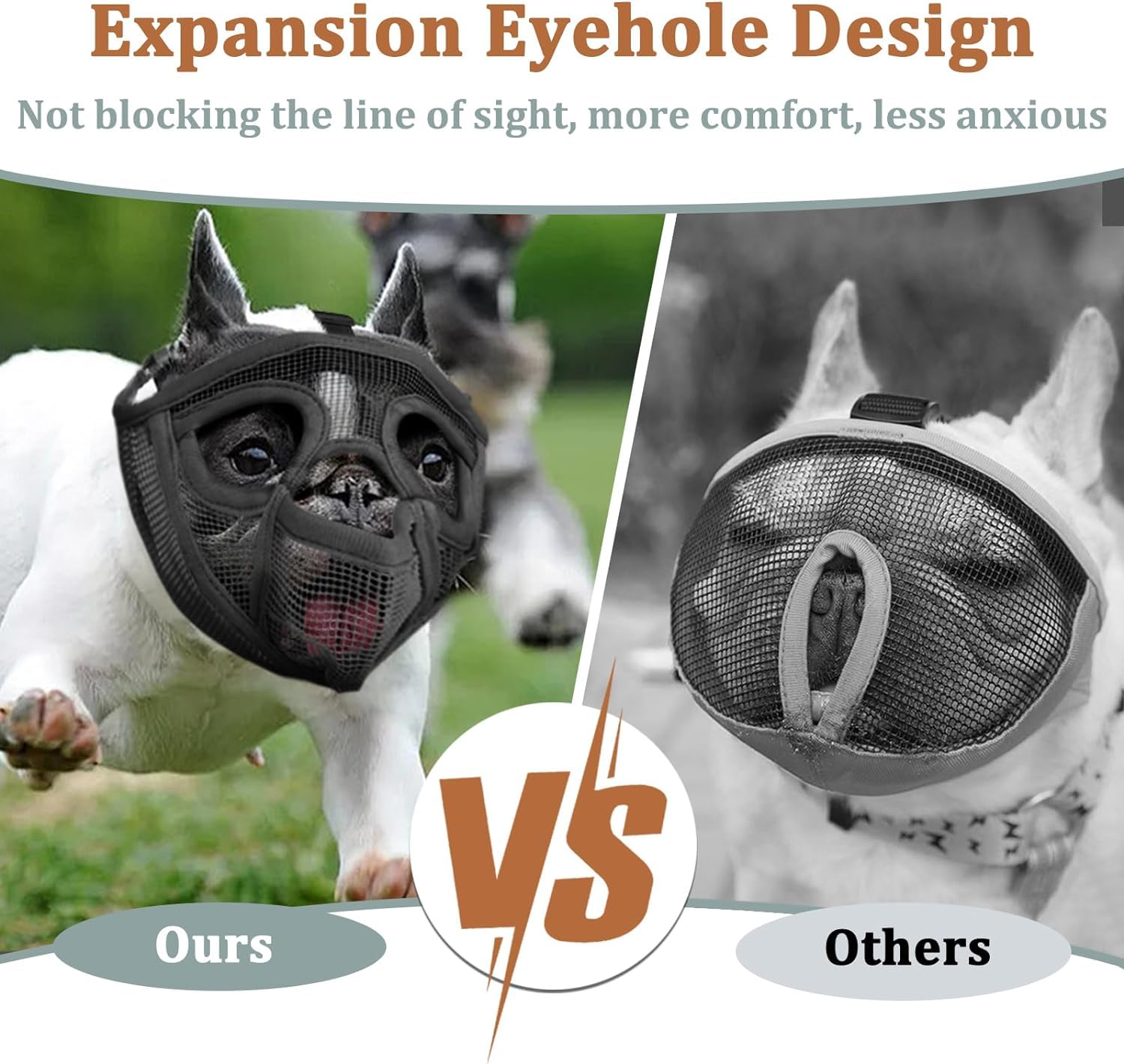 Mayerzon humane muzzle permits drinking and treats during vet visits or grooming