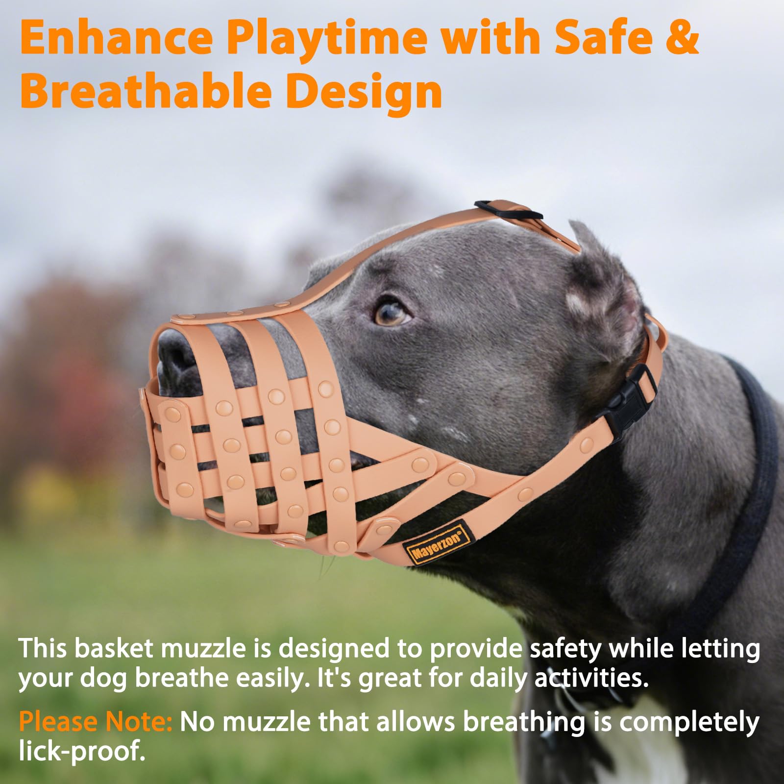 Mayerzon lightweight sturdy muzzle suitable for large breeds in training