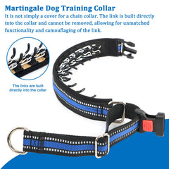 Mayerzon martingale-collar reflective strip at night enhances visibility during evening strolls