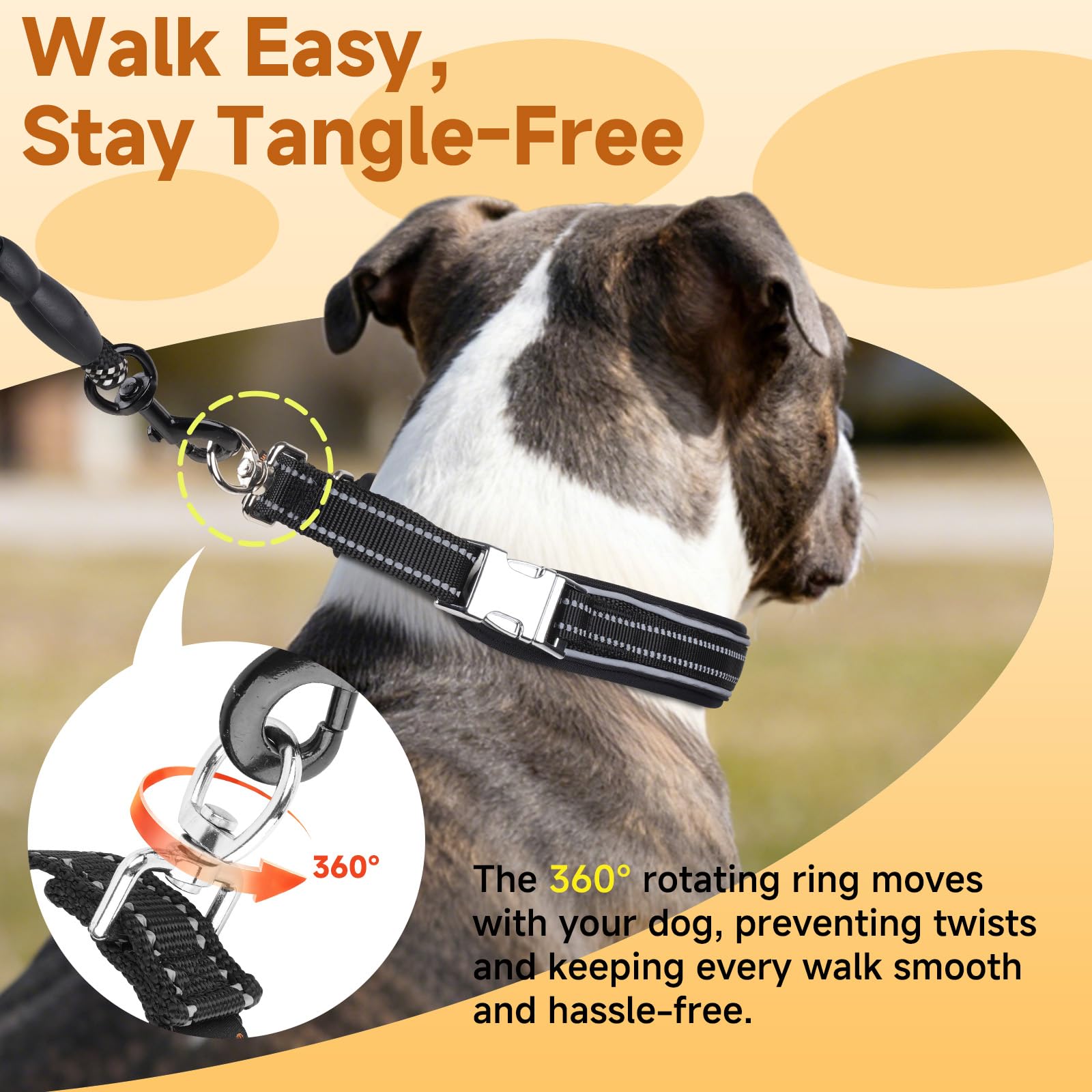 Mayerzon no-pull collar with 2.5mm dual-direction links for even pressure