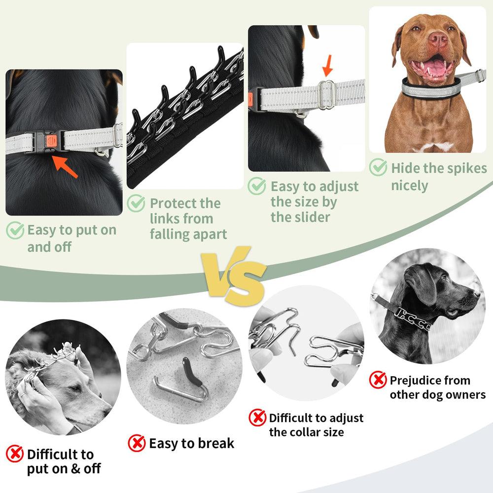 Mayerzon No Pull Collar safety buckle provides quick on-off wearability.