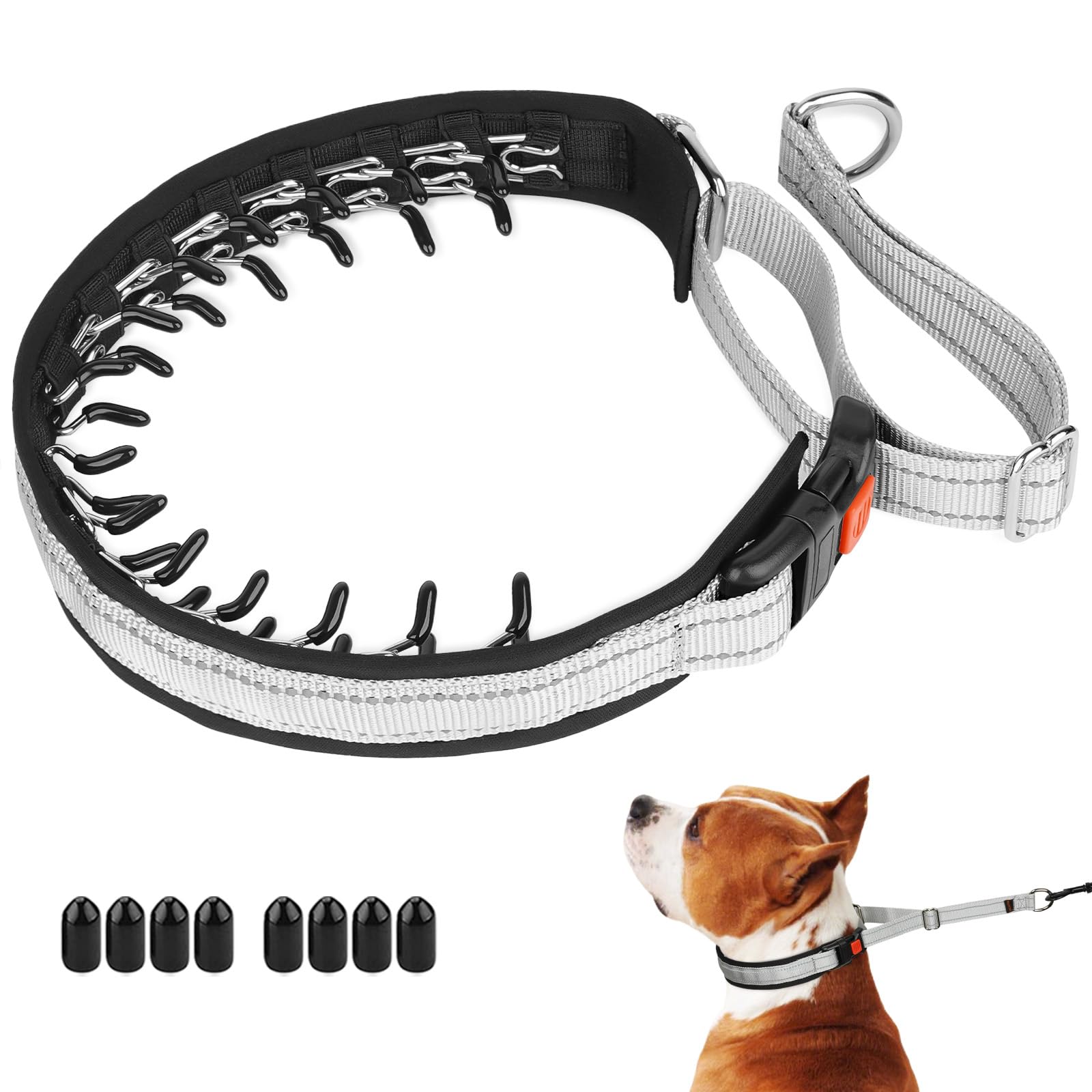 Mayerzon Martingale No Pull Collar close-up shows neoprene padding for comfortable daily walks.