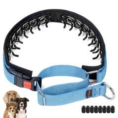 Mayerzon No Pull Collar on a dog during a walk promotes calmer, controlled steps.