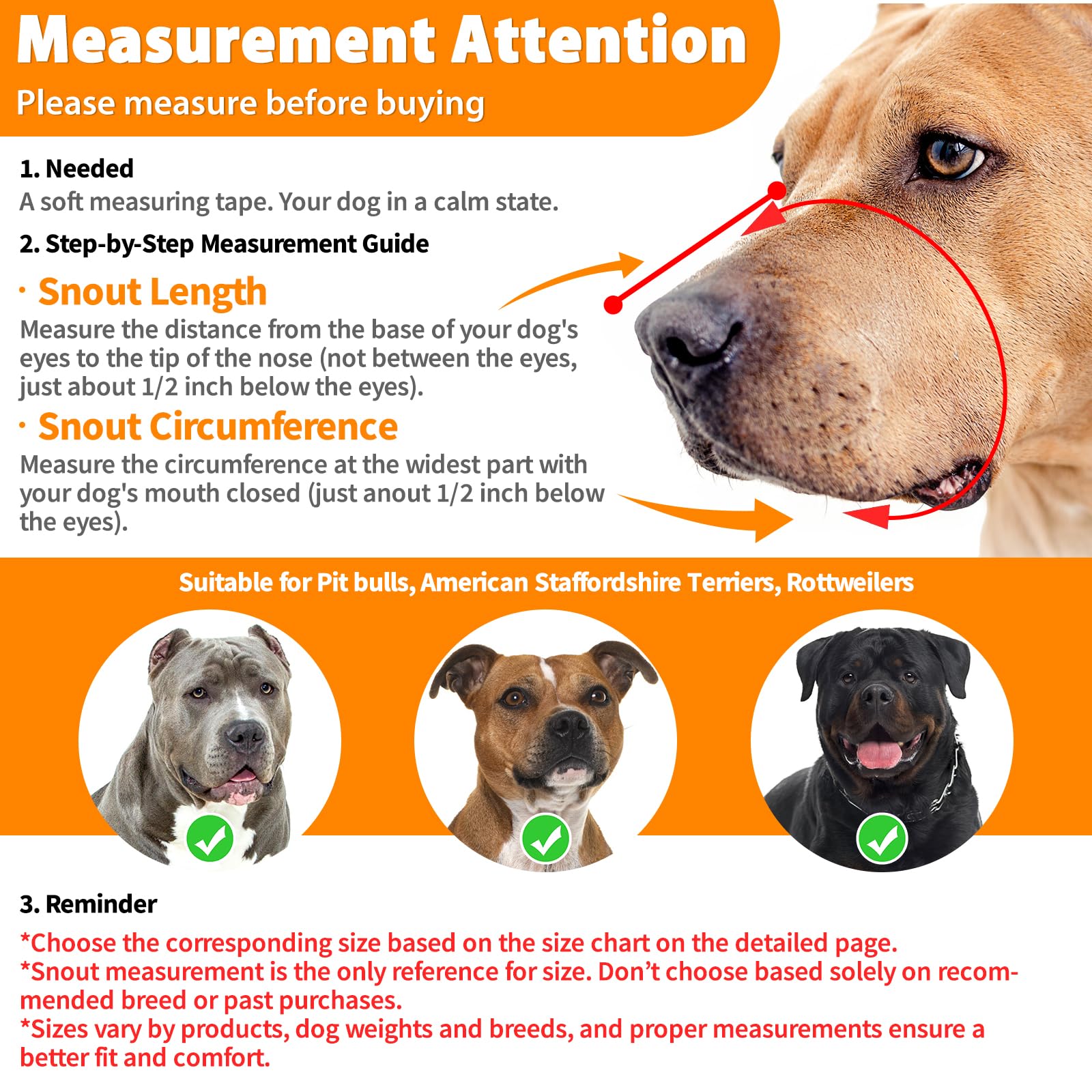 Mayerzon Pitbull Muzzle adjustable straps create a secure, custom fit