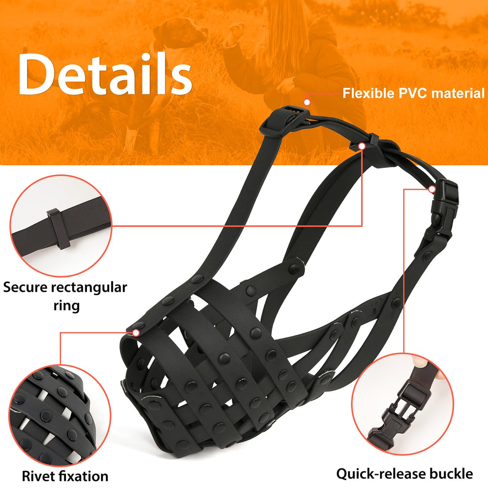 Mayerzon Pitbull Muzzle adjustable straps ensure a snug, comfortable fit with sliding buckles