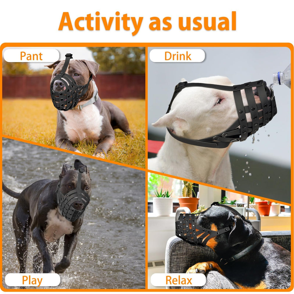 Mayerzon Pitbull Muzzle supports safe daily walks with breathable design for panting and hydration