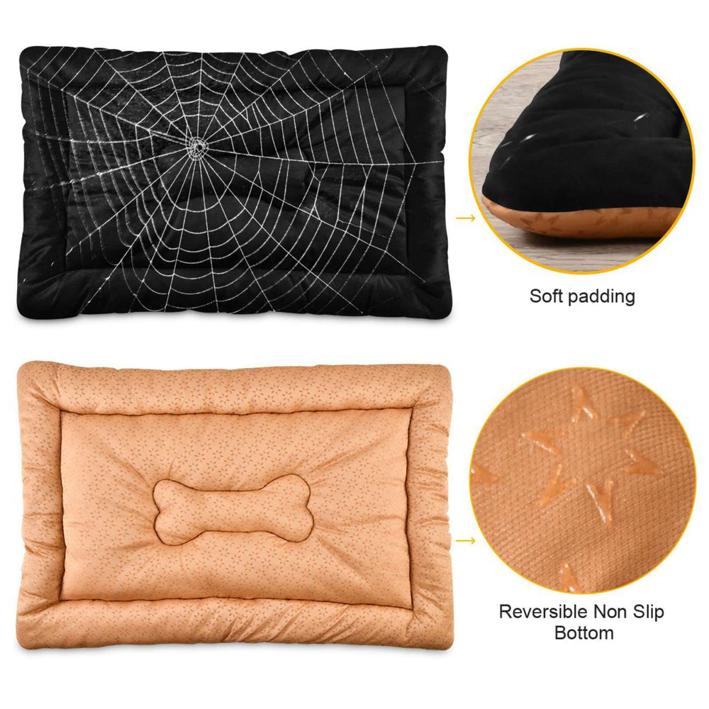 Mazeann dog bed mat anti-slip bottom keeps mat in place on hardwood floors