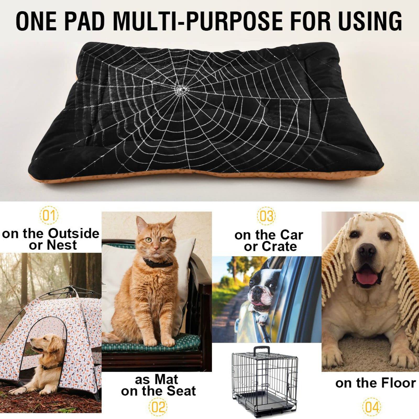 Mazeann dog bed mat machine-washable for quick, effortless cleanup