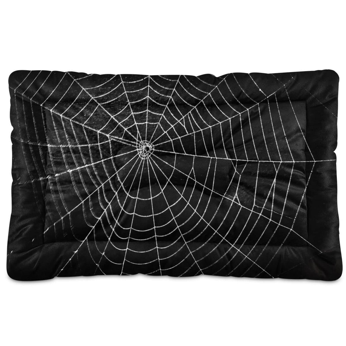 Mazeann dog bed mat Spider Web pattern offers snug crate comfort and easy maintenance