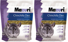 Mazuri Chinchilla Food two-pack 2.5 lb supports growth and digestion with palatability.