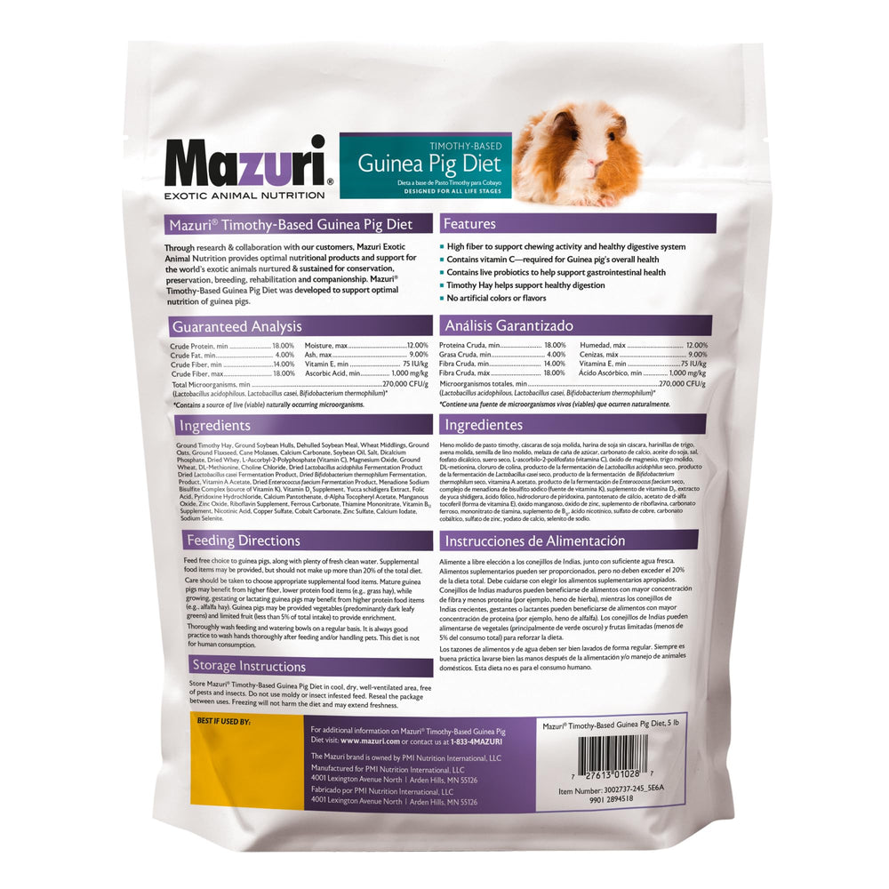 Mazuri, primer plano de heno Timothy, fibra para la masticación diaria