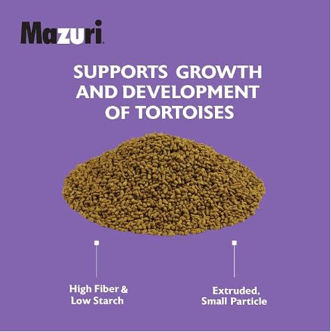 Mazuri Juvenile Tortoise Food packaging label emphasizes vitamins A and E.