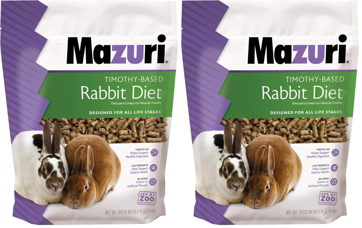 Mazuri rabbit food in a bowl with timothy hay pellets, supporting digestive health and daily nutrition.