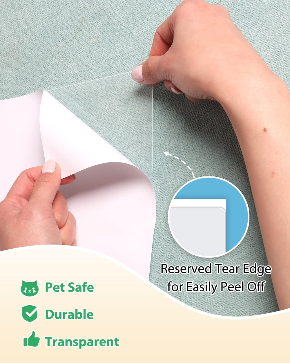 Mazzen cat-scratch-protector-pins-for-edges secures corners with optional pins.