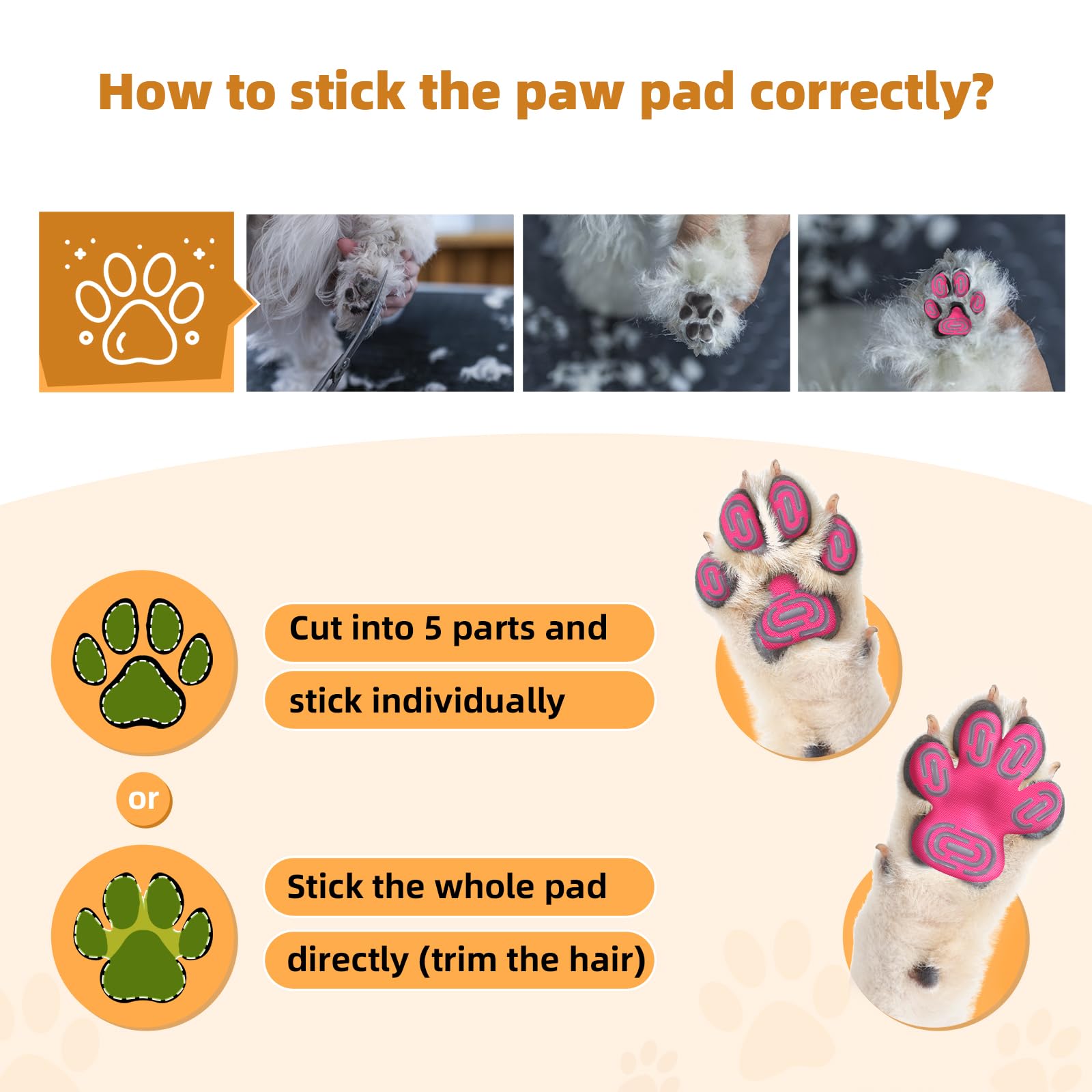 MBTWZ indoor-use paw pads help dogs walk confidently on slick floors