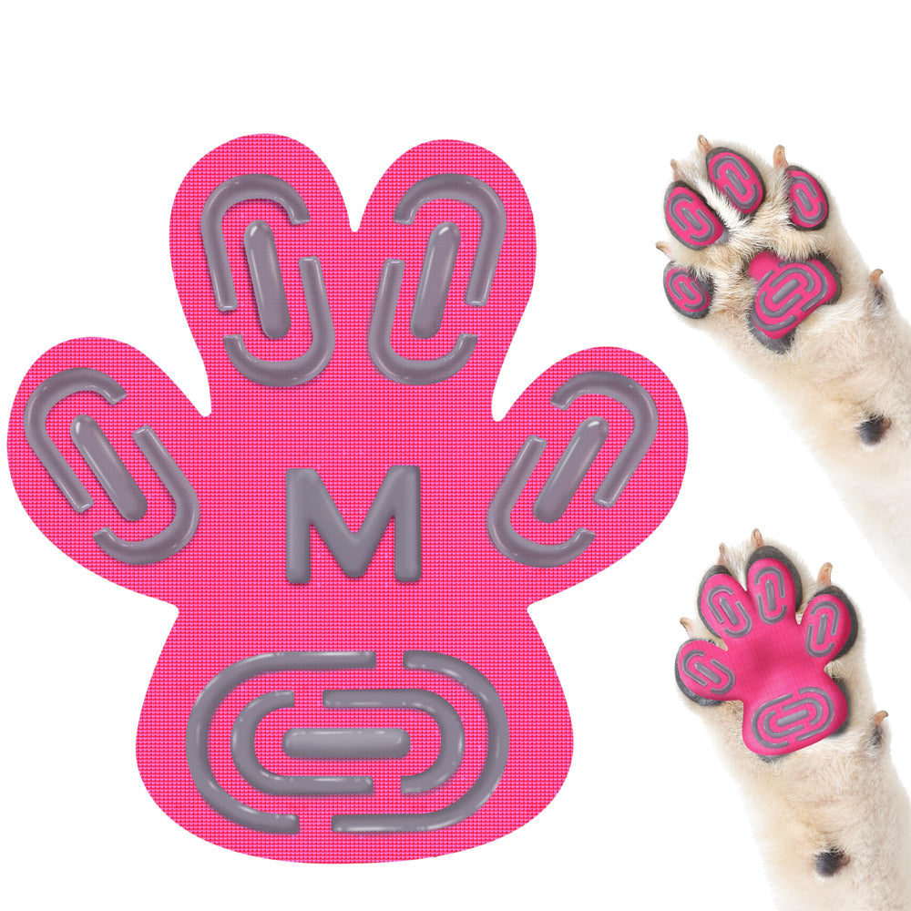 MBTWZ paw protector pads closeup pink highlighting soft anti-slip grip for safer indoor walking