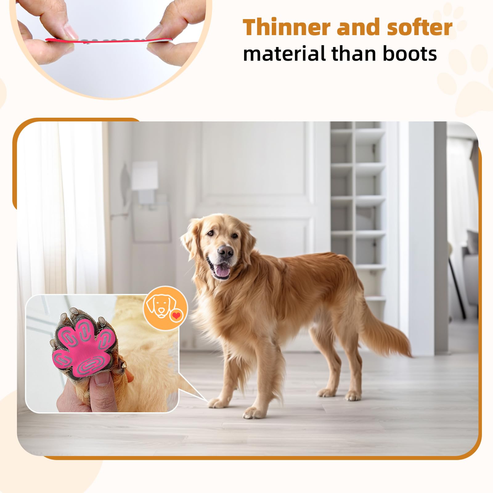 MBTWZ thin-soft paw pad material reduces bulk for comfy wear