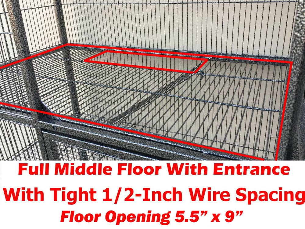 Mcage Deluxe Double Unit front doors feature paw-safe, secure access.
