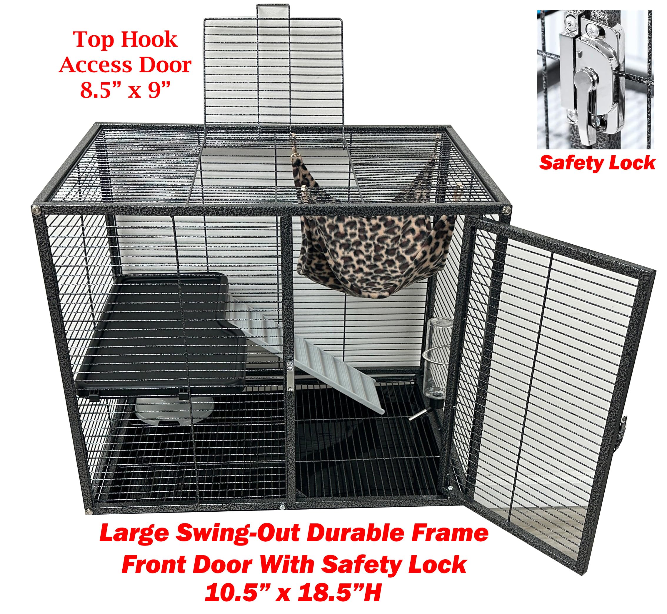 Mcage deluxe two tiers cage tight wire spacing prevents escapes while allowing climbing