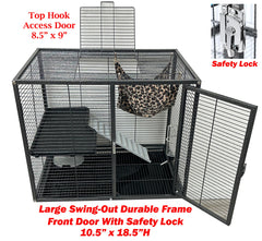Mcage deluxe two tiers cage tight wire spacing prevents escapes while allowing climbing