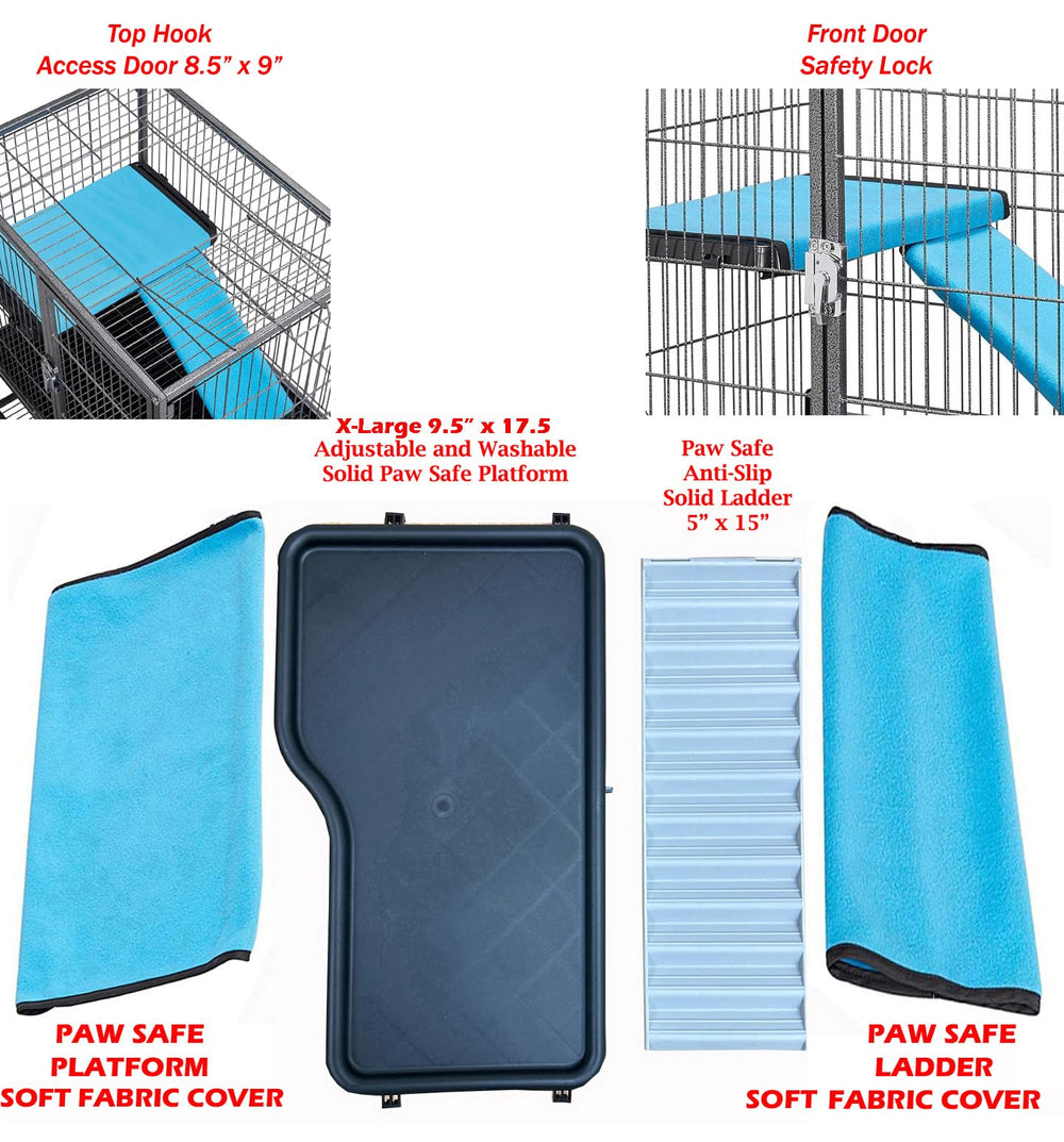 Mcage deluxe two tiers cage water bottle ensures hydration during play