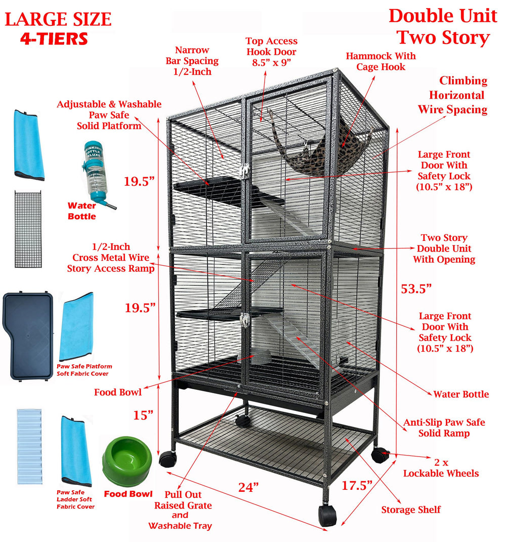 Mcage durable wrought iron construction indicating lasting stability