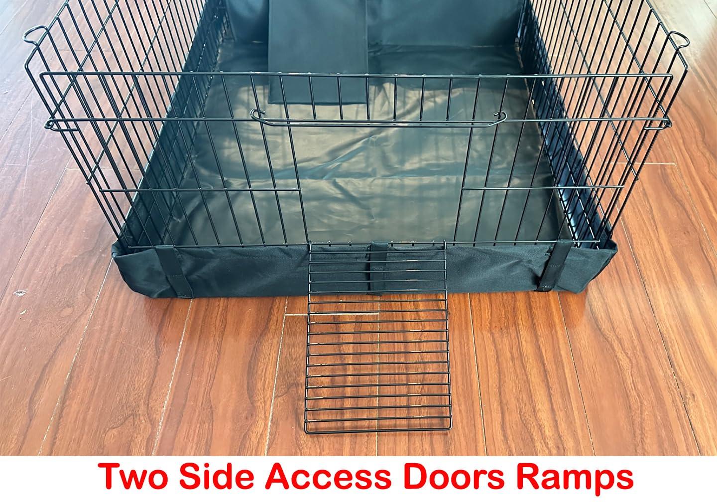 Mcage 14-inch high sides keep contents secure during playtime.