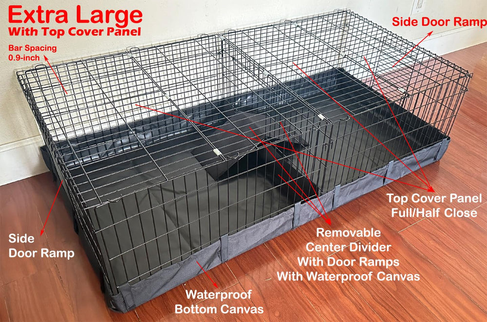 Mcage center divider enables dual habitats for small pets.