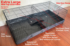 Mcage center divider enables dual habitats for small pets.