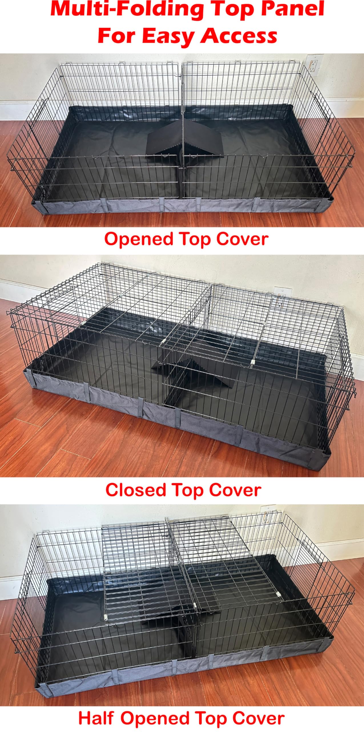 Mcage entry ramp provides easy, paw-safe access to interior.