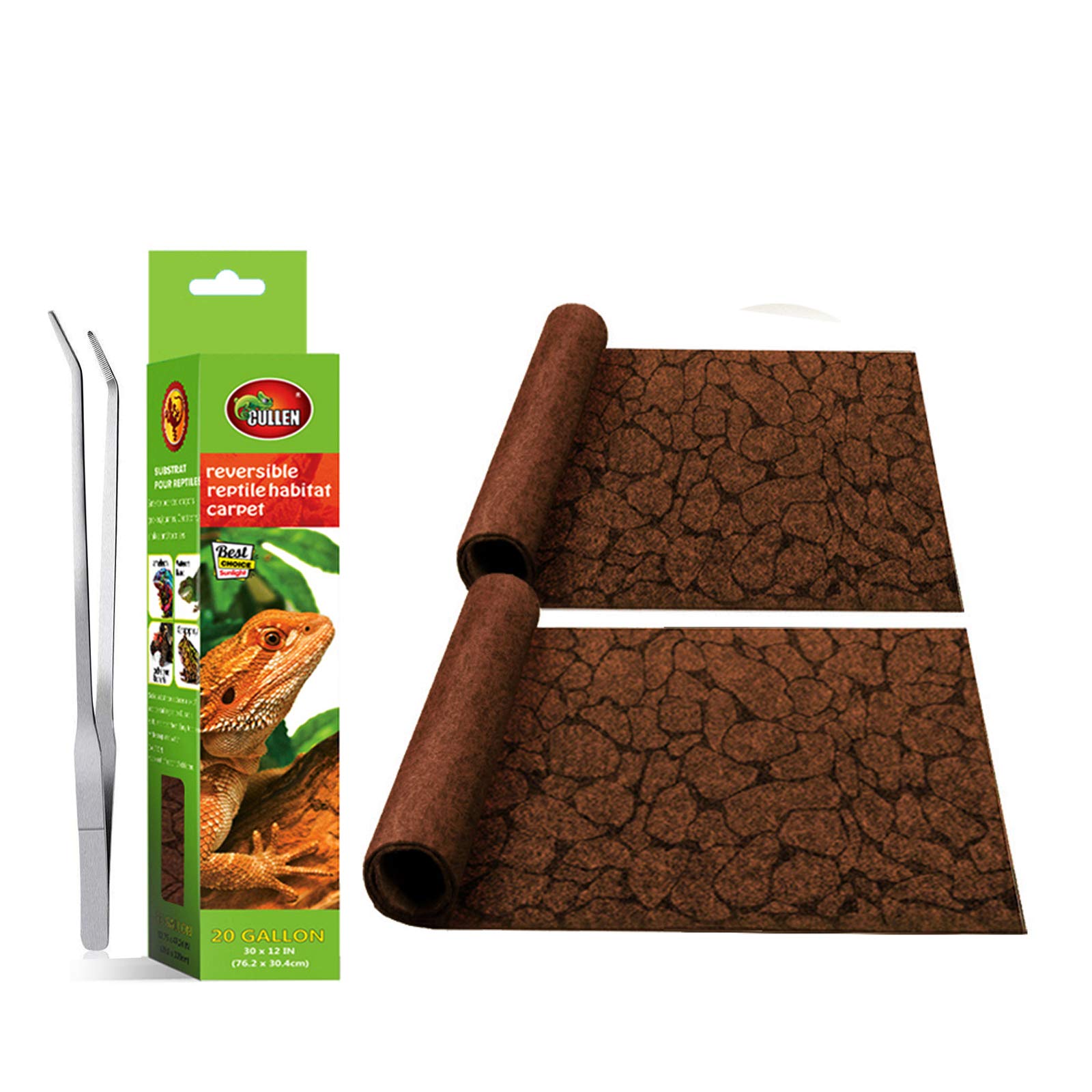 MCLANZOO reptile carpet desert 30x12in keeps terrarium tidy and comfortable.