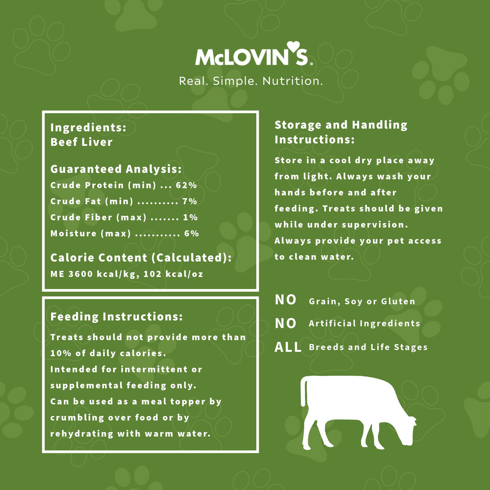 McLovin's Pet Food freeze-dried texture detail highlights nutrient preservation.