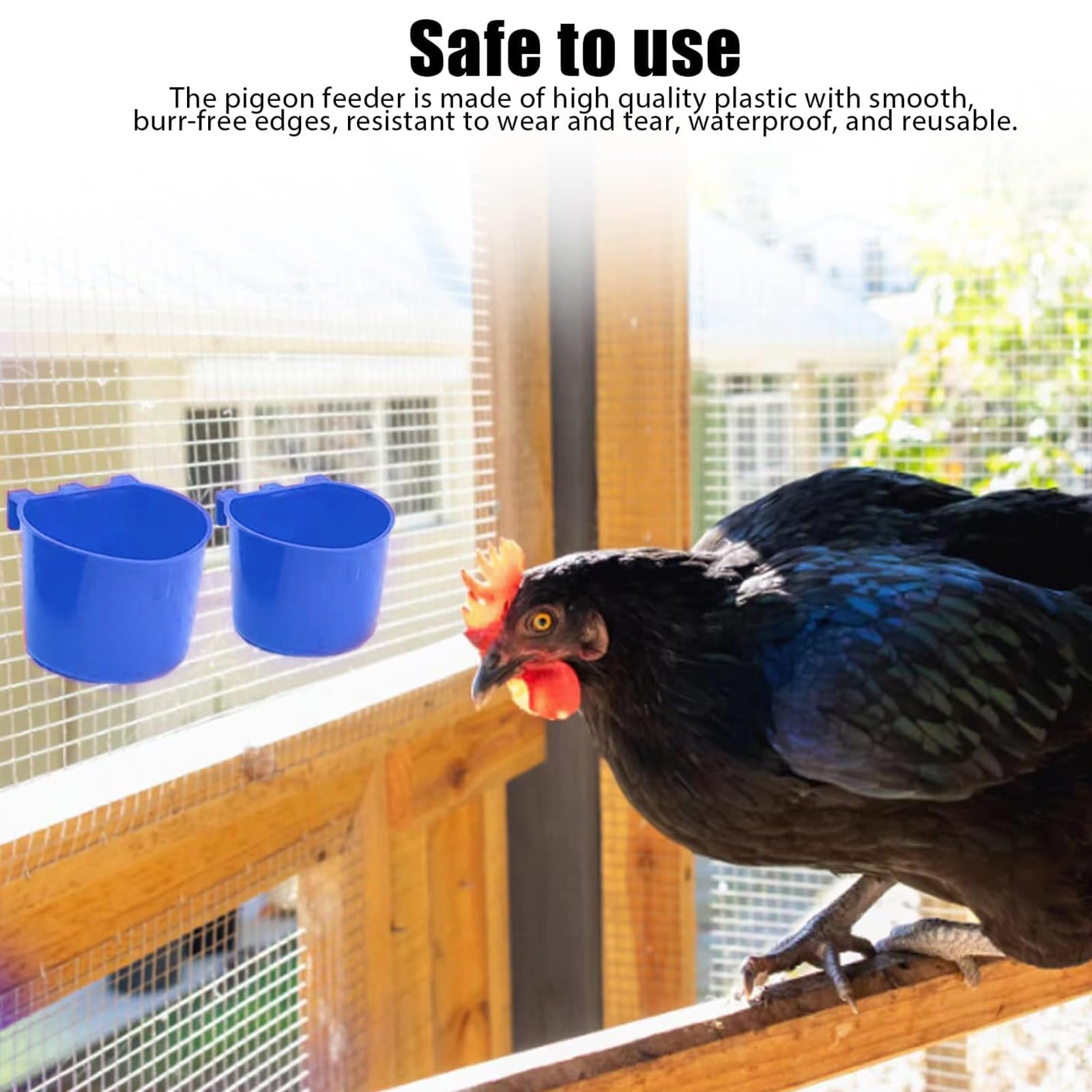 MdakeGo 30-pack blue cups ideal for parakeets and rabbits