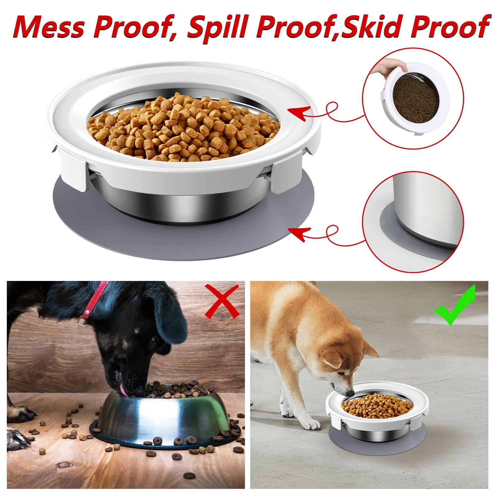 Mdupw spill-proof border reduces mess during meals.