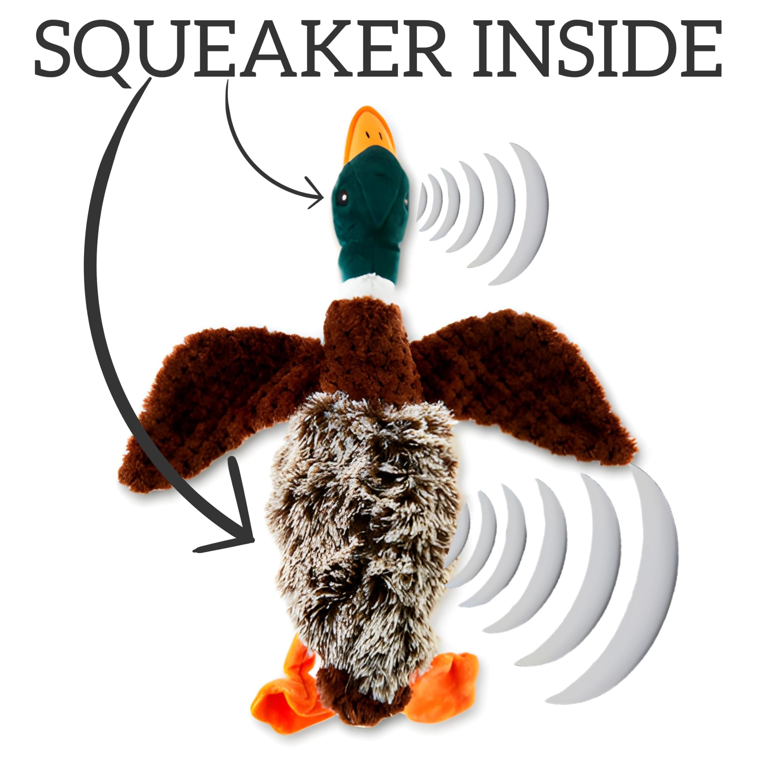 ME GUSTA SHOP plush-exterior duck toy offers soft cuddling and gentle mouthing.
