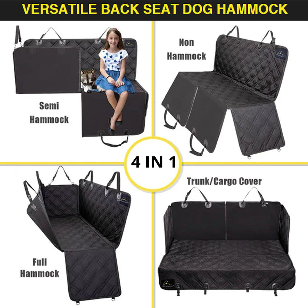 Meadowlark full-coverage back seat cover blocks pet hair and dirt.
