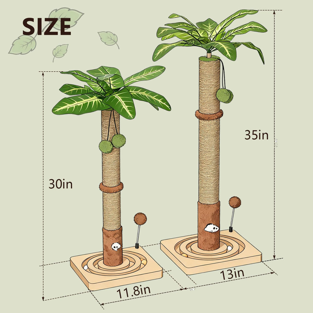 MECOOL plant-design pillar blends with home decor while engaging cats.