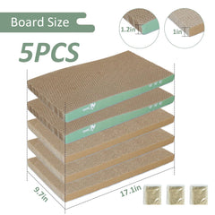 MECOOL Cat Scratching Board box demonstrates compact storage when not in use.