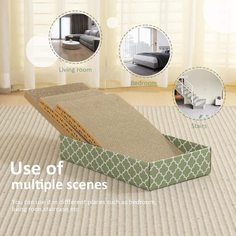 MECOOL cat scratching board lounge bed ready for a nap