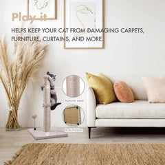 MECOOL cat scratching post 22in height suits kittens and small cats for indoor use.