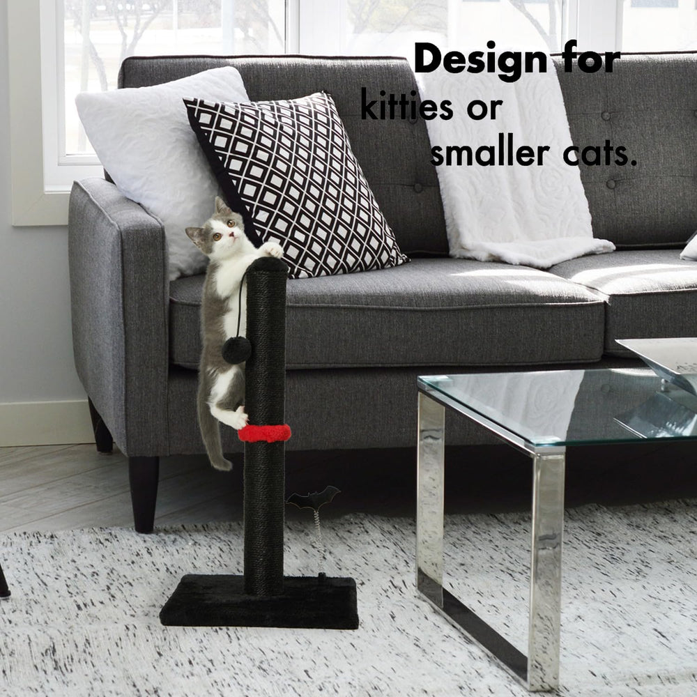 MECOOL cat scratching post black color—modern decor compatibility