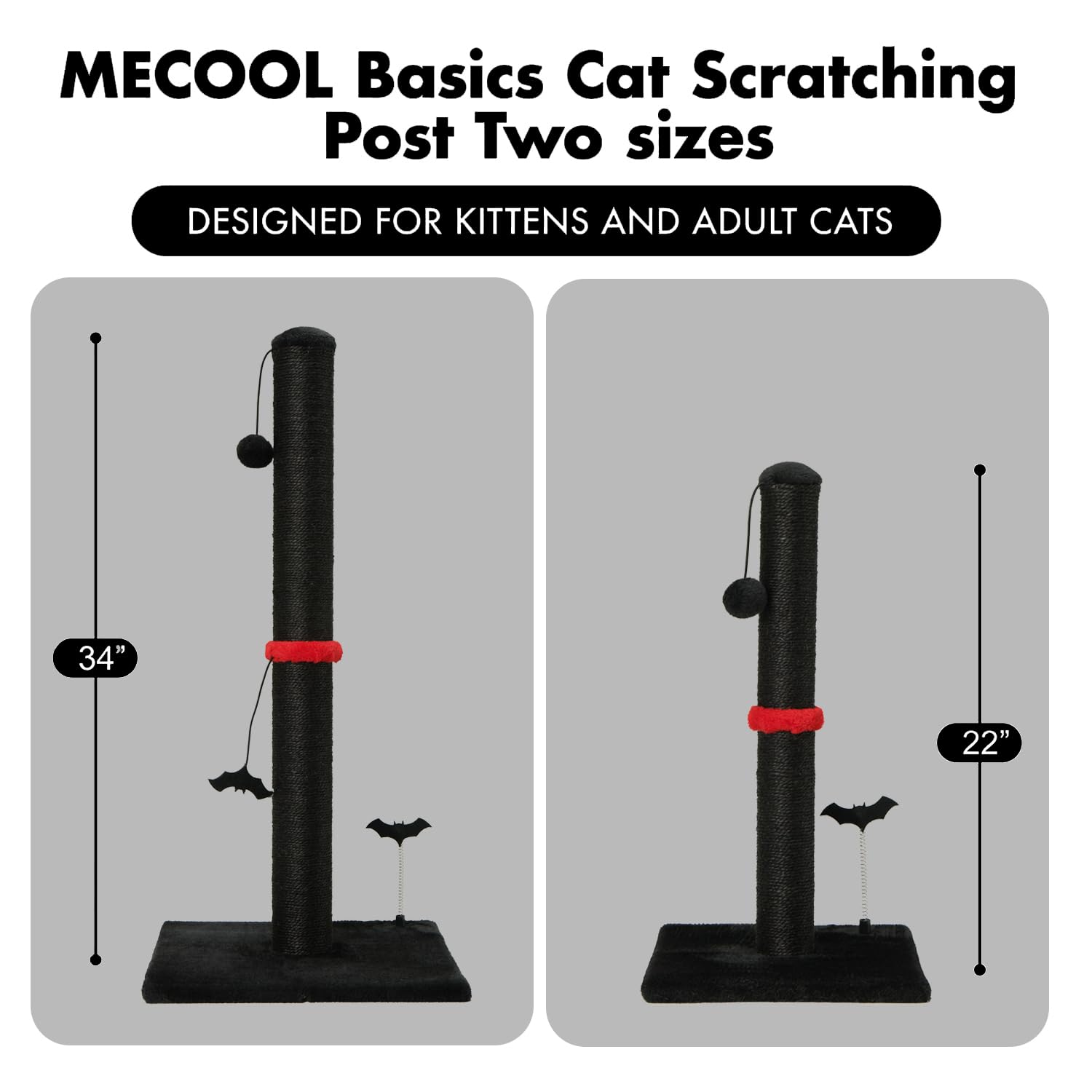 MECOOL cat scratching post indoor use design—perfect for living spaces