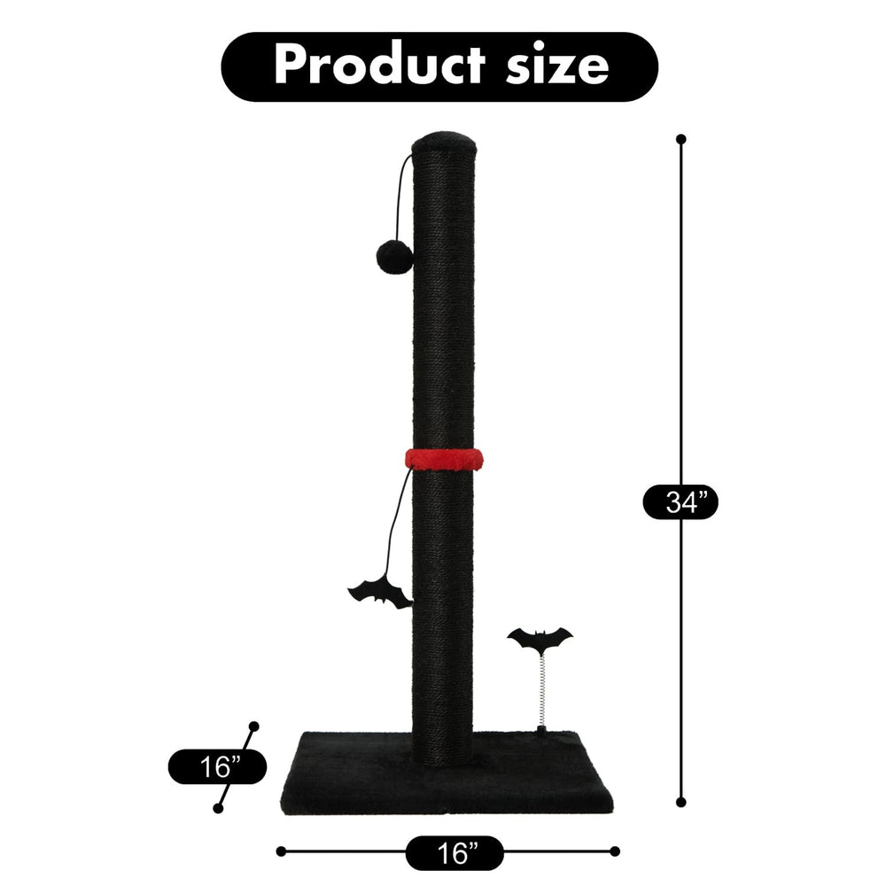 MECOOL cat scratching post indoor-use black-finish matches modern décor