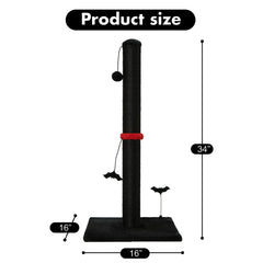 MECOOL cat scratching post indoor-use black-finish matches modern décor