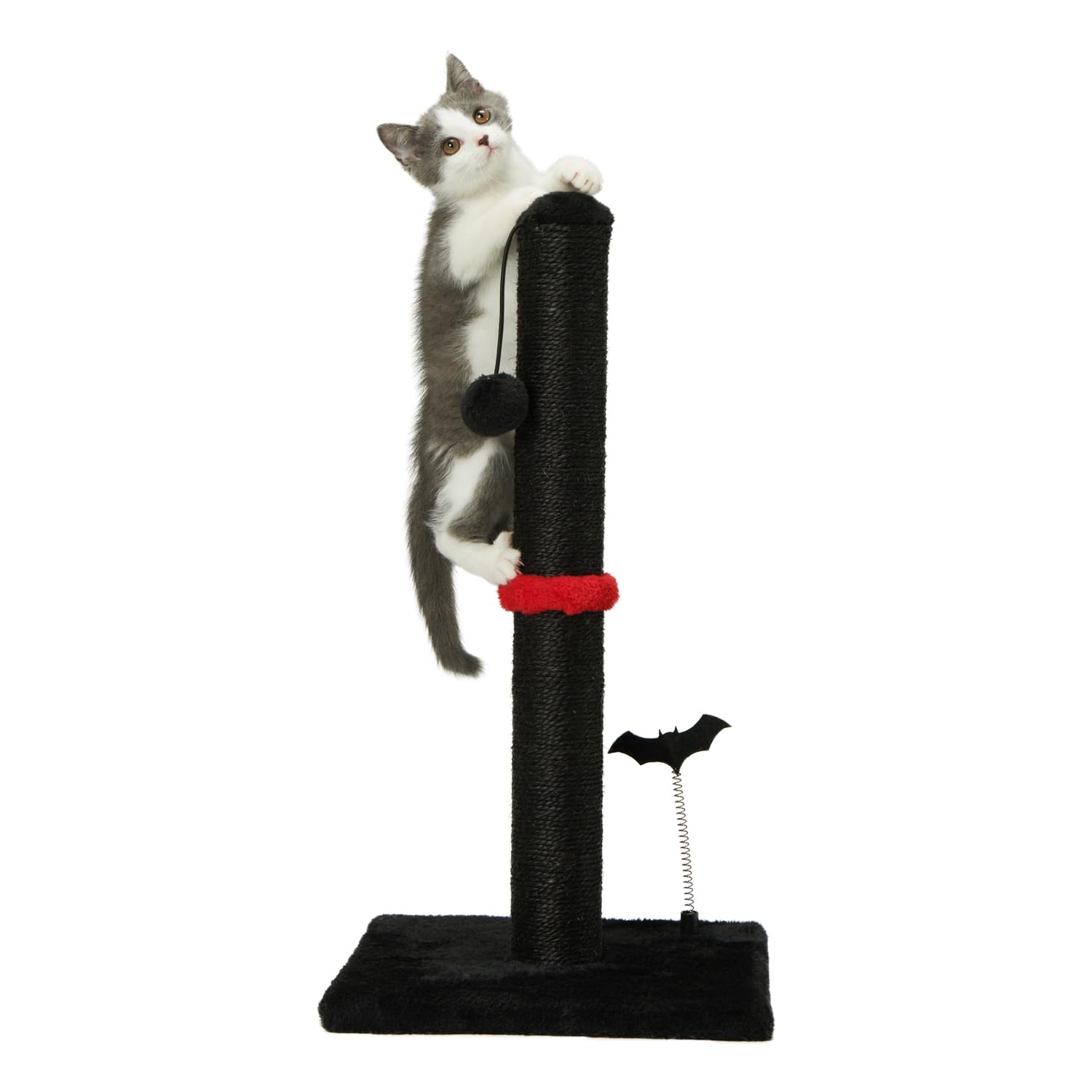 MECOOL cat scratching post plush-toy attraction—interactive play with grab sticks