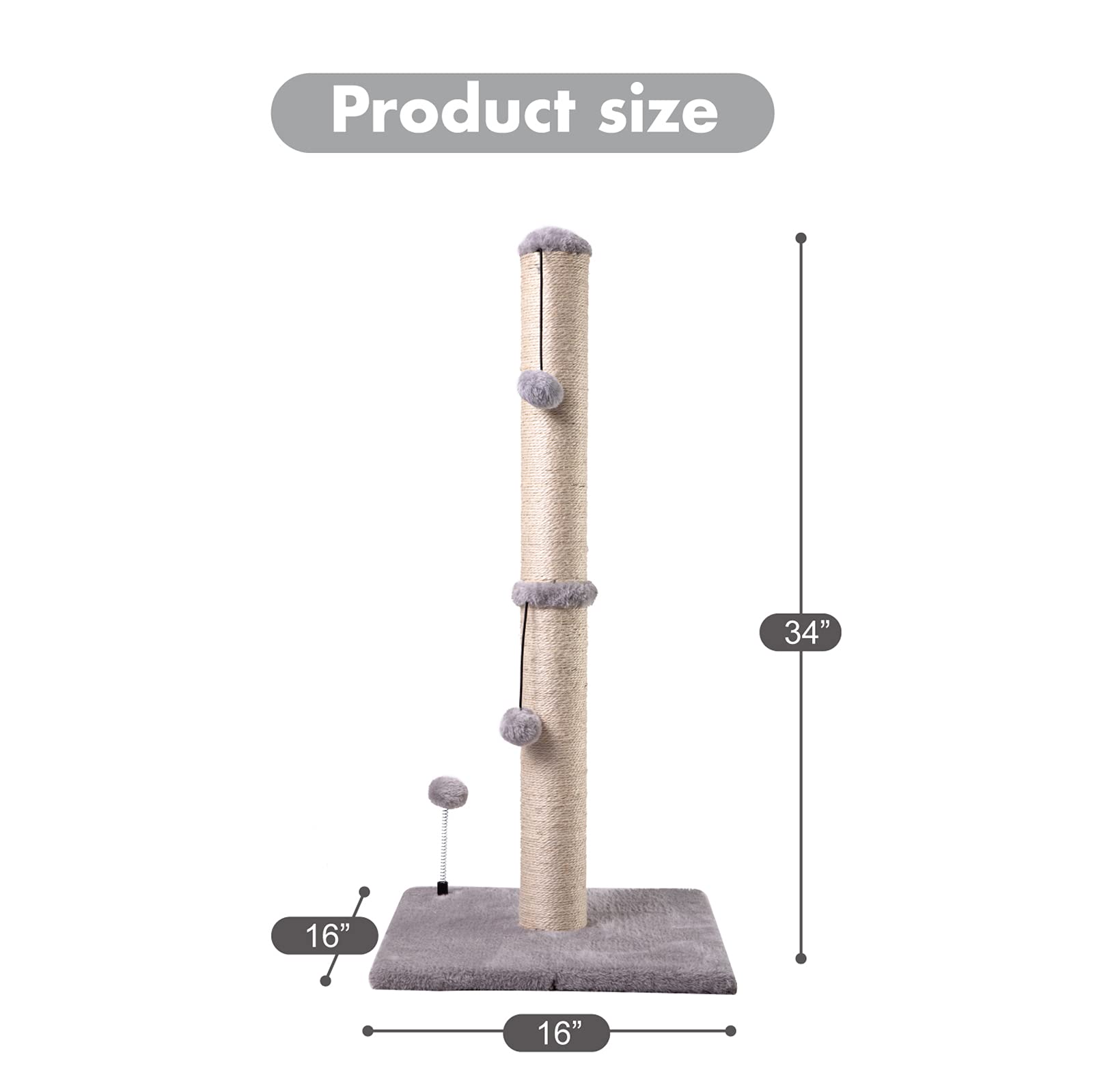 MECOOL cat scratching post top and sisal wrap highlight premium materials supporting repeated use.