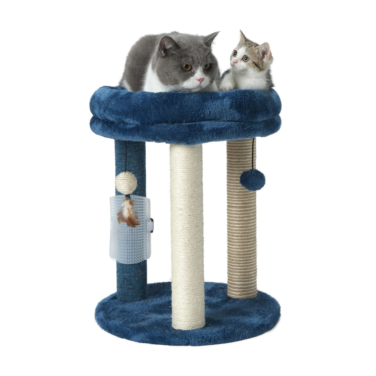 MECOOL cat scratching post tree base provides stable support for safe indoor play